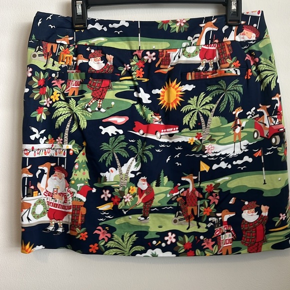Loudmouth Ladies Christmas Holiday Golf Skort Sz 6 - Picture 3 of 5